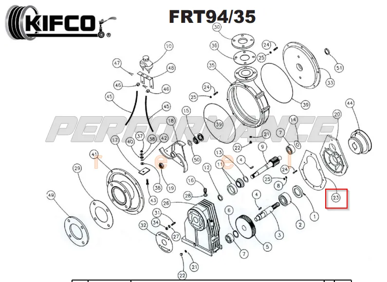 Kifco Repair Part Number 02200610