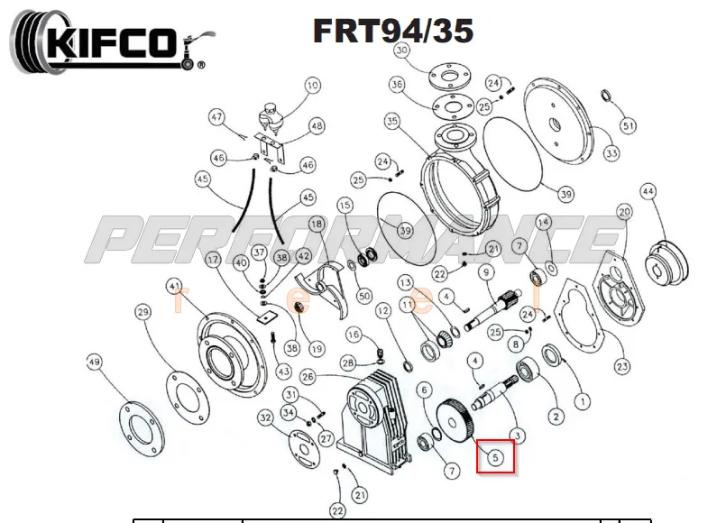 Kifco Repair Part Number 02200711