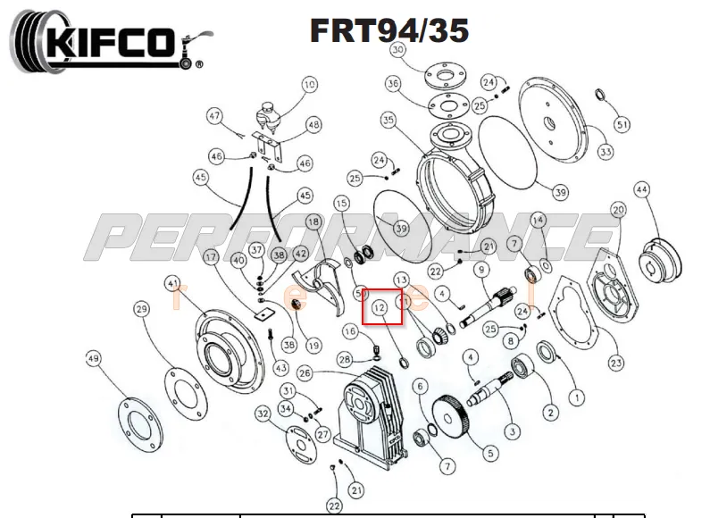 Kifco Repair Part Number 02200600