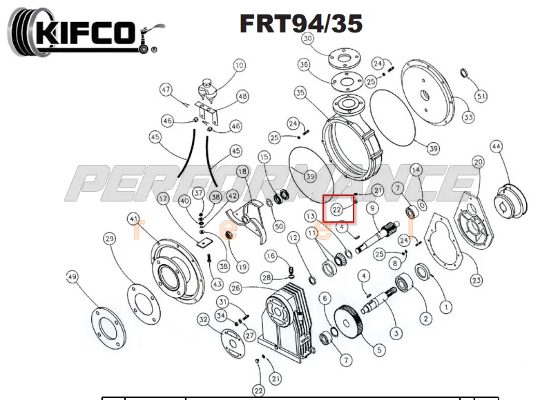 Kifco Repair Part Number 02200860