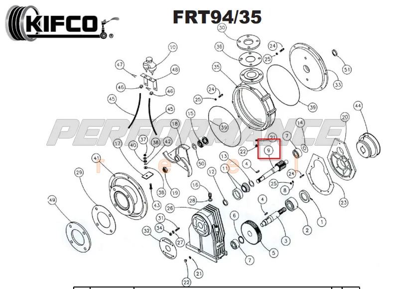 Kifco Repair Part Number 02200741