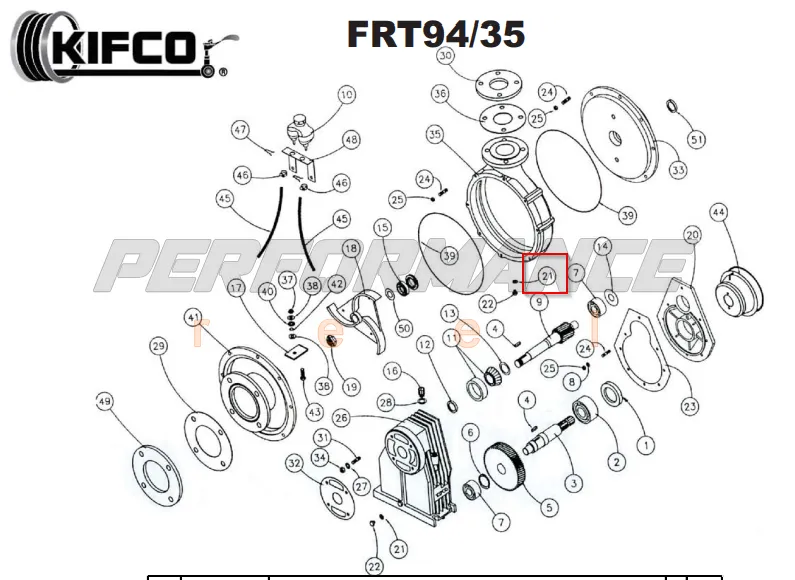 Kifco Repair Part Number 02200850