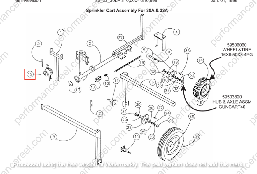 Kifco Repair Part Number 59406100