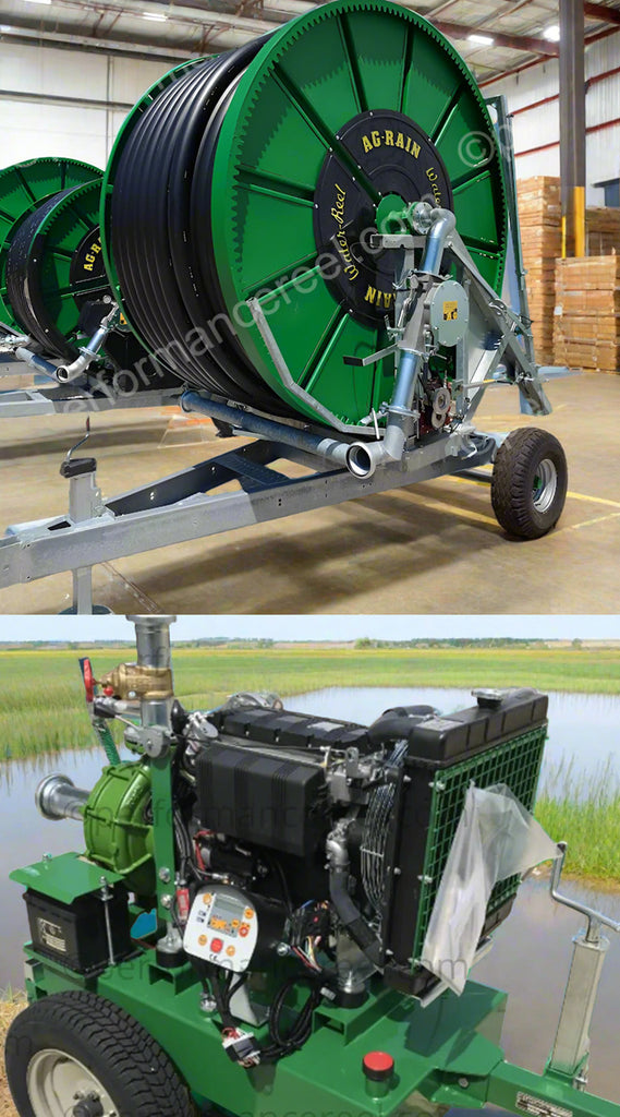 Kifco T27 X 980 Ag-Rain Water Reel With Nelson SR100 2.7" ID x 980' & Kifco 25HP Diesel Pump Package